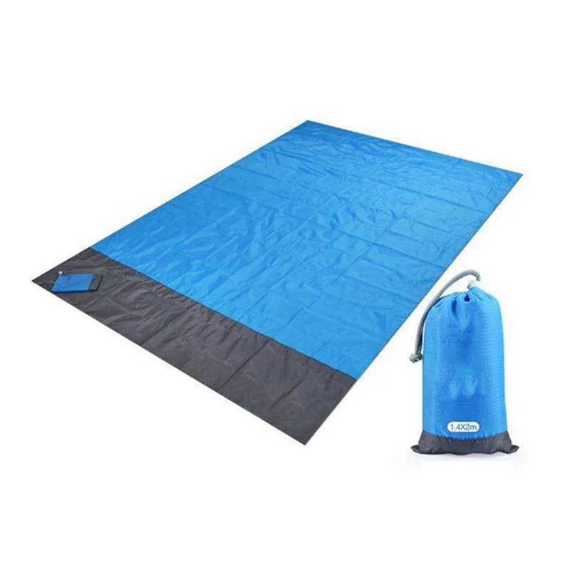 2x2.1m Waterproof Beach Blanket Folding Outdoor Picnic Mat