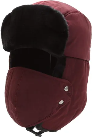 3 in 1 Cold Resistan Hat, Women's Knitted Hat in Autumn Winter, Warm Cozy Soft Ear Protection Knitted Cap