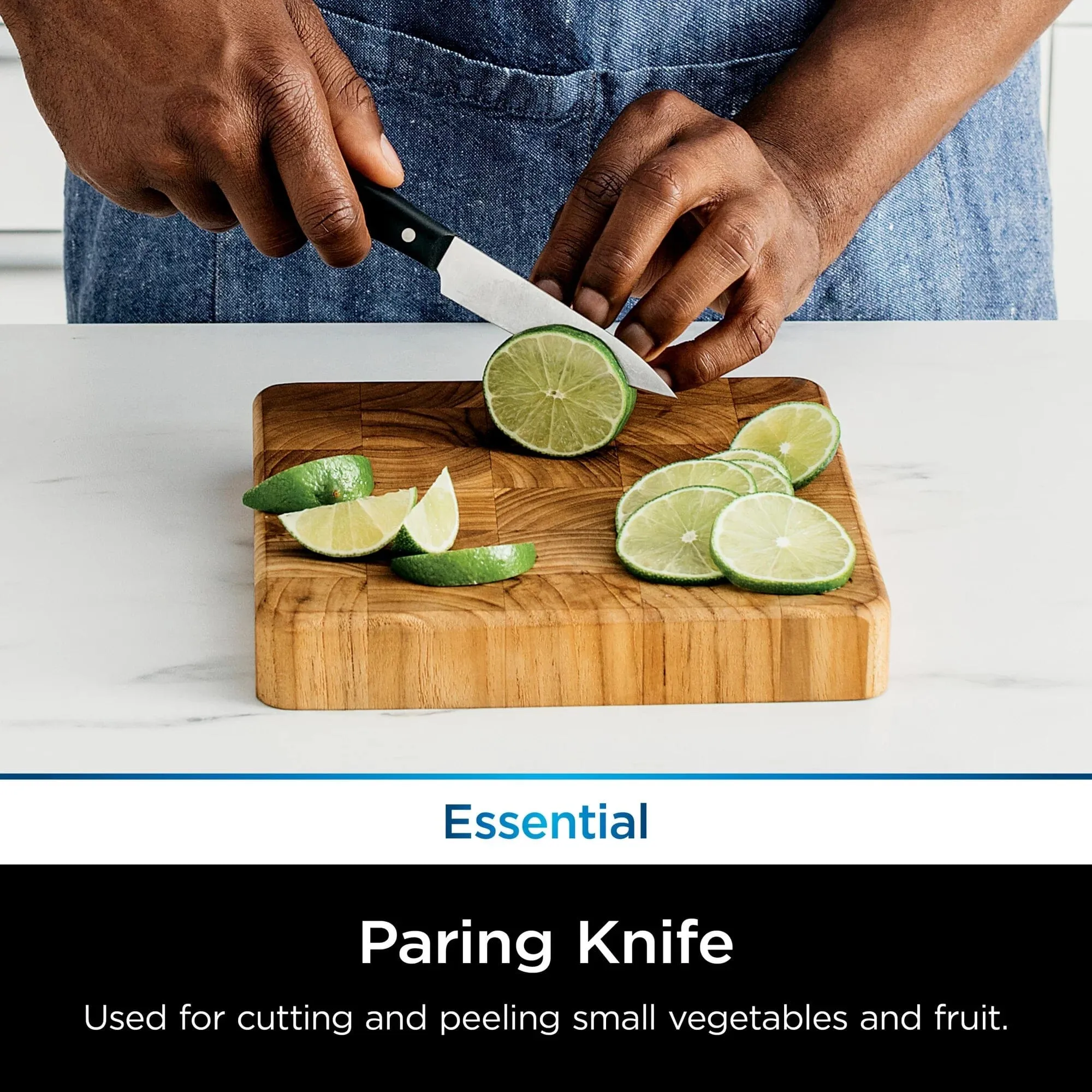 3-Piece Set: Ninja Foodi Never Dull Essential with Chef, Utility and Paring Knives