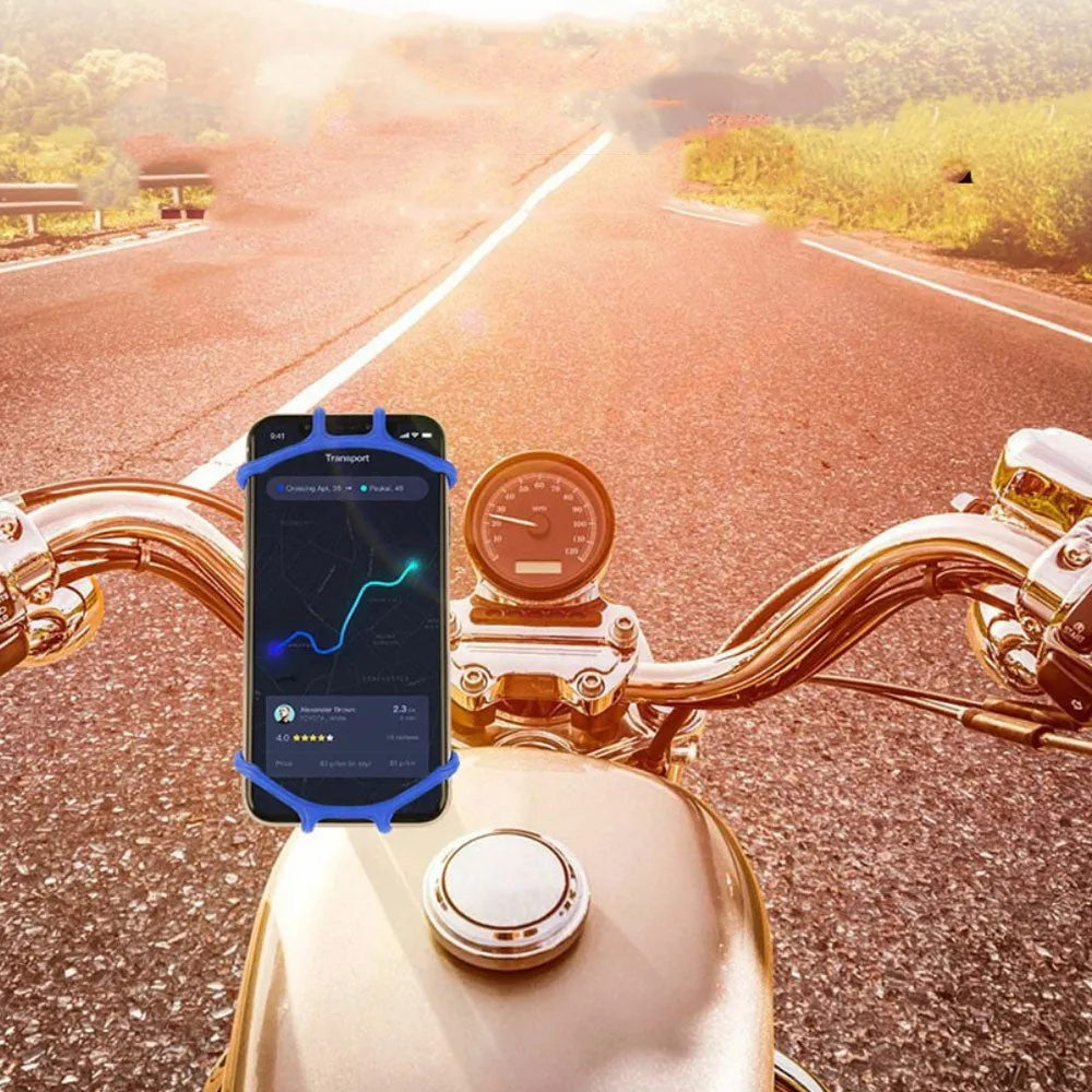 360° Universal Bike Bike Velo Silicone Mount Rotatable Mobile Phone / Smartphone (4"- 6") - Orange