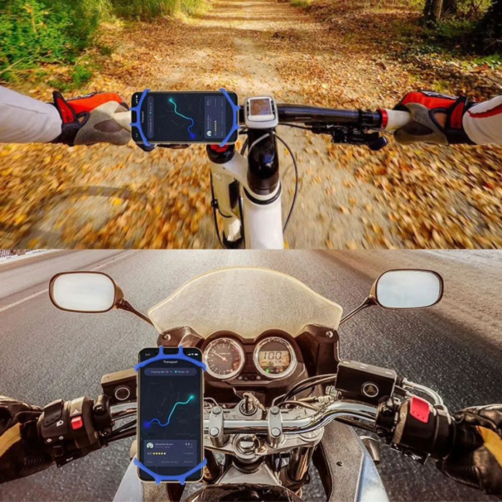 360° Universal Bike Bike Velo Silicone Mount Rotatable Mobile Phone / Smartphone (4"- 6") - Orange