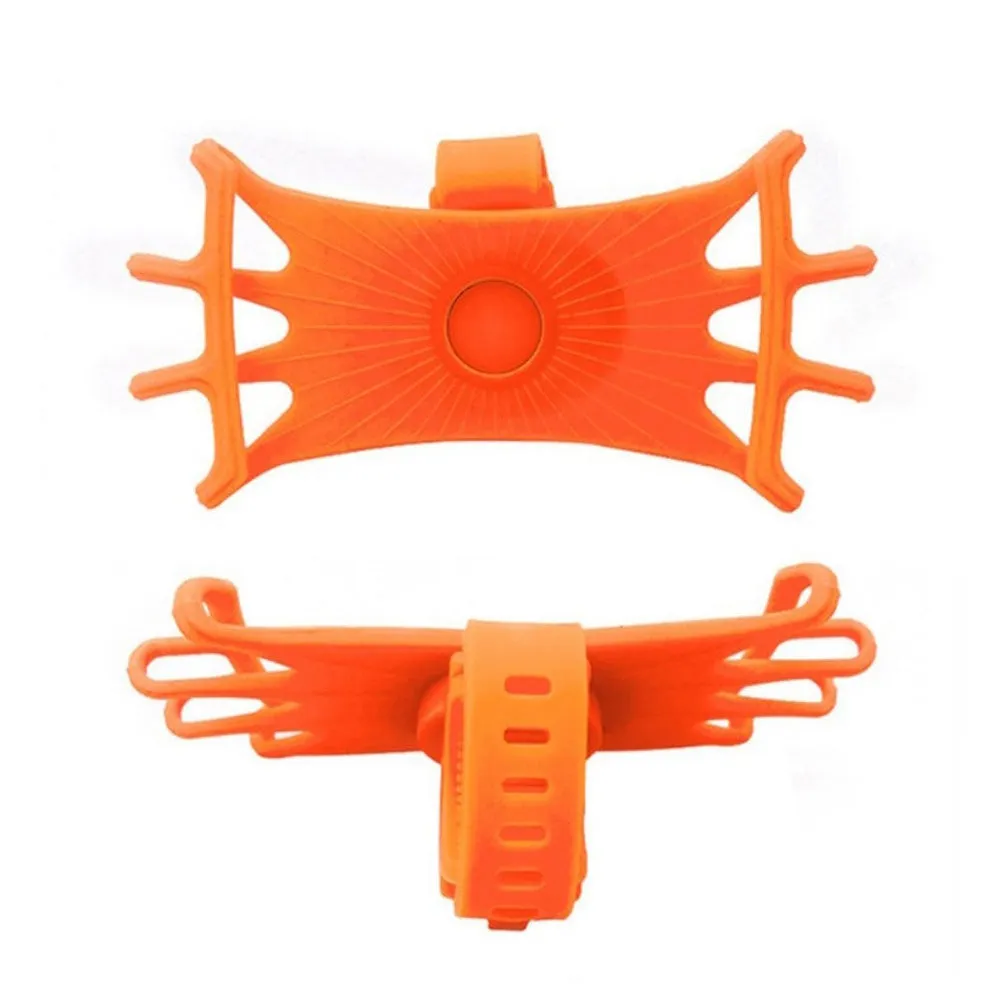 360° Universal Bike Bike Velo Silicone Mount Rotatable Mobile Phone / Smartphone (4"- 6") - Orange
