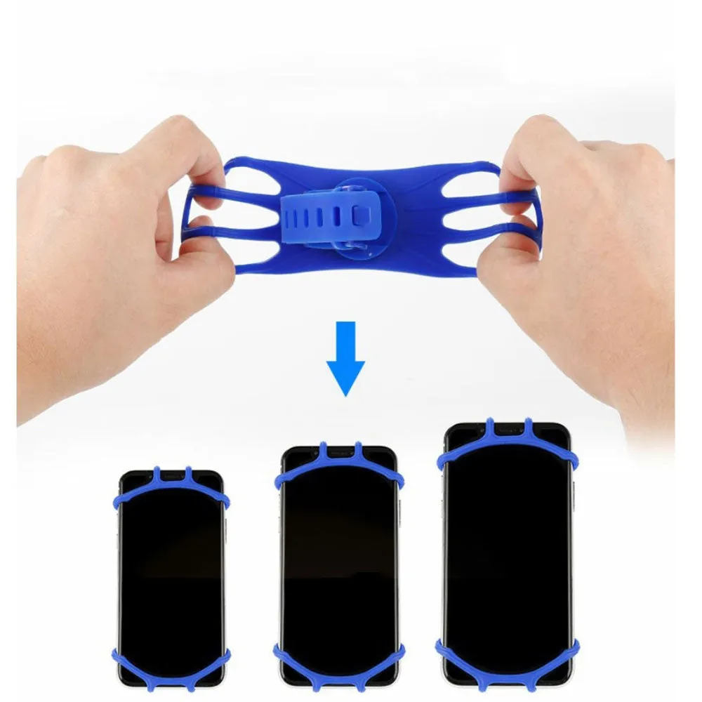 360° Universal Bike Bike Velo Silicone Mount Rotatable Mobile Phone / Smartphone (4"- 6") - Orange