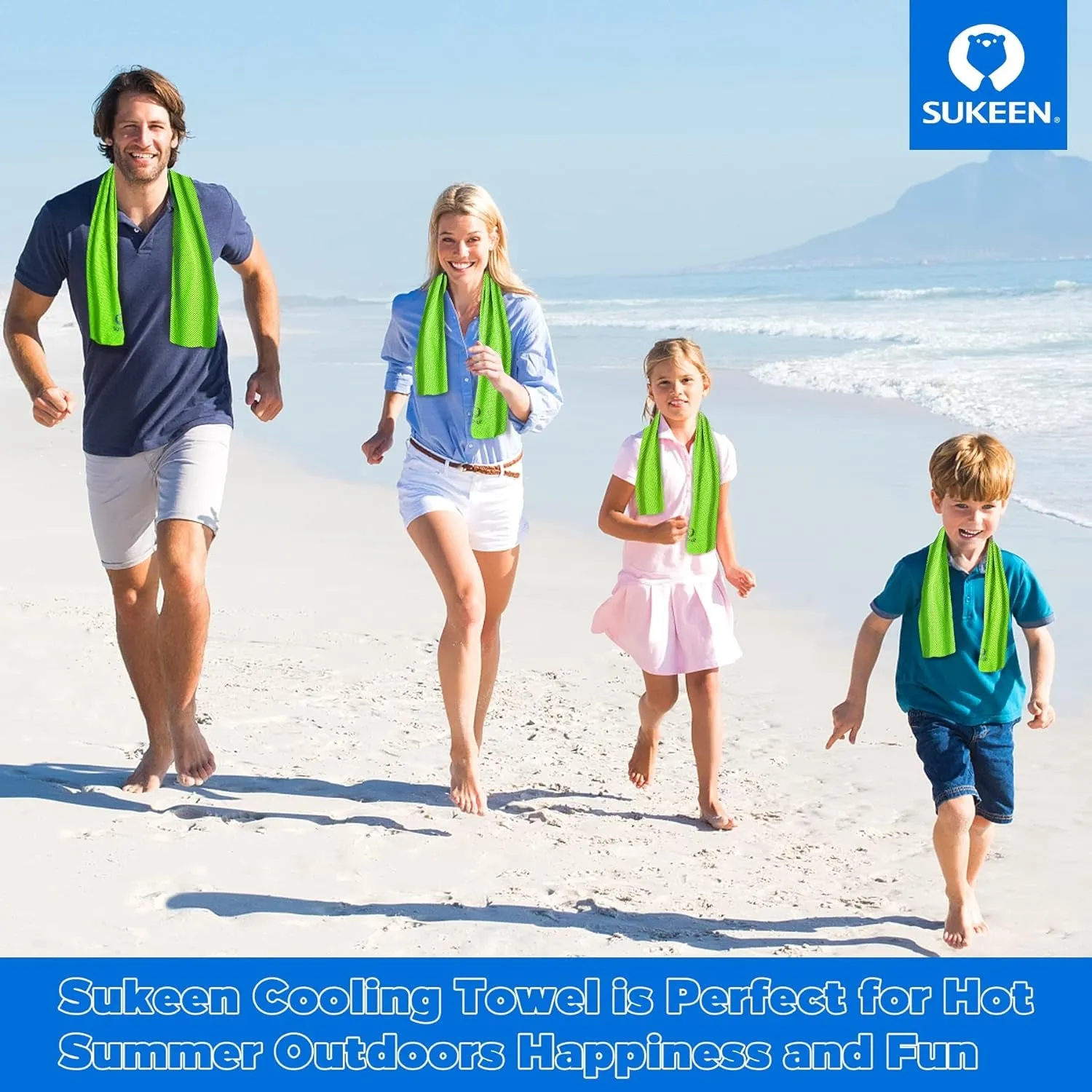 4 Pack Cooling Towel (40"X12"), Soft and Breathable