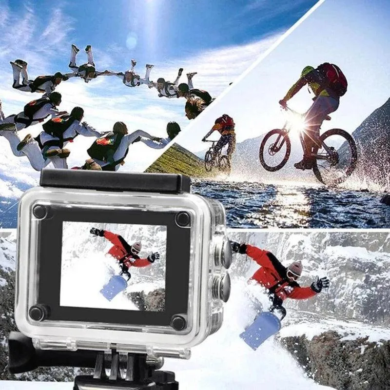 4K Action Camera with Wi-Fi, 140° Wide-Angle Lens, Waterproof to 98ft, Touchscreen and HD Video Recording