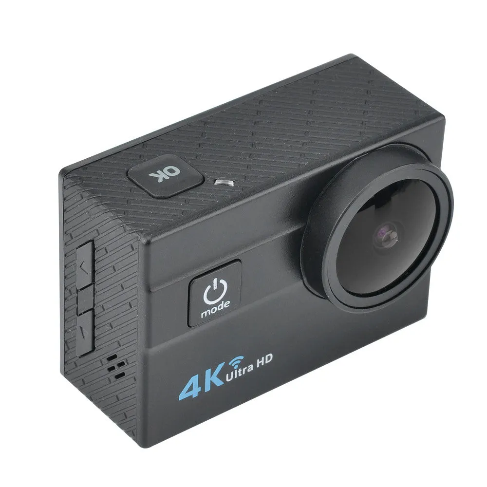 4K Wi-Fi Waterproof Sports Camera - 1/4 inch 16MP Sony CMOS Sensor, HDMI, 173 Degree Lens, 2 Inch LCD Display (Black)