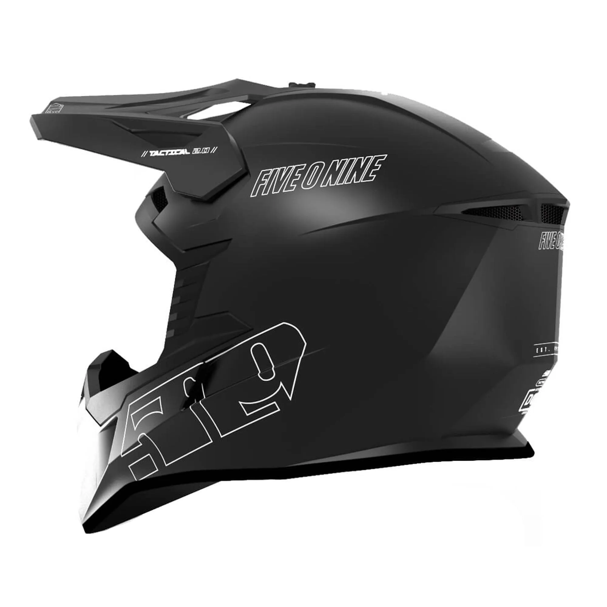 509 Tactical 2.0 Enduro Open Face Offroad Helmet with Fidlock Black