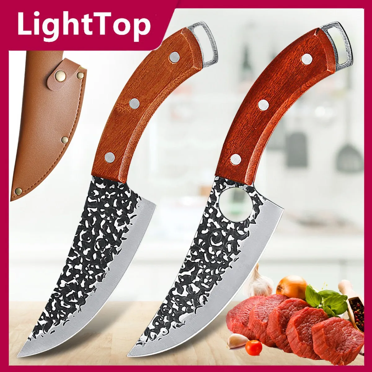5.5" Kitchen Knife Professional Boning Knife Handmade  Forged Stainless Steel Outdoor Hunting
