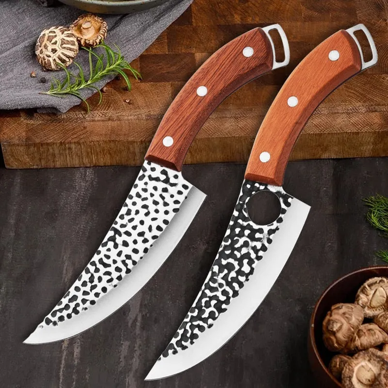 5.5" Kitchen Knife Professional Boning Knife Handmade  Forged Stainless Steel Outdoor Hunting