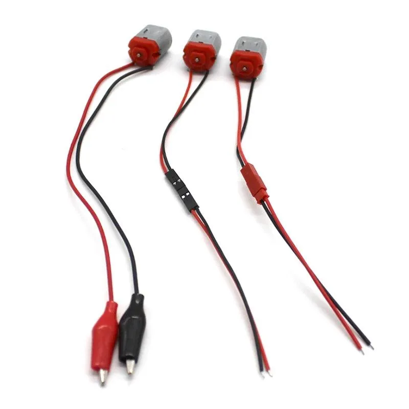 5pcs 130 DC Motor JST DuPont Crocodile Clip Connect High Speed 3V 16500rpm Electric Micro Moter DIY Toy Cars Fan Engine