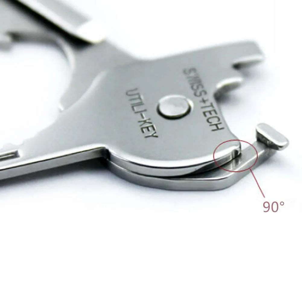 6 in 1 Stainless Steel Utili-Key Key Ring Chain Pocket Cutter Screwdriver Multi Tools Camping Survival Kit