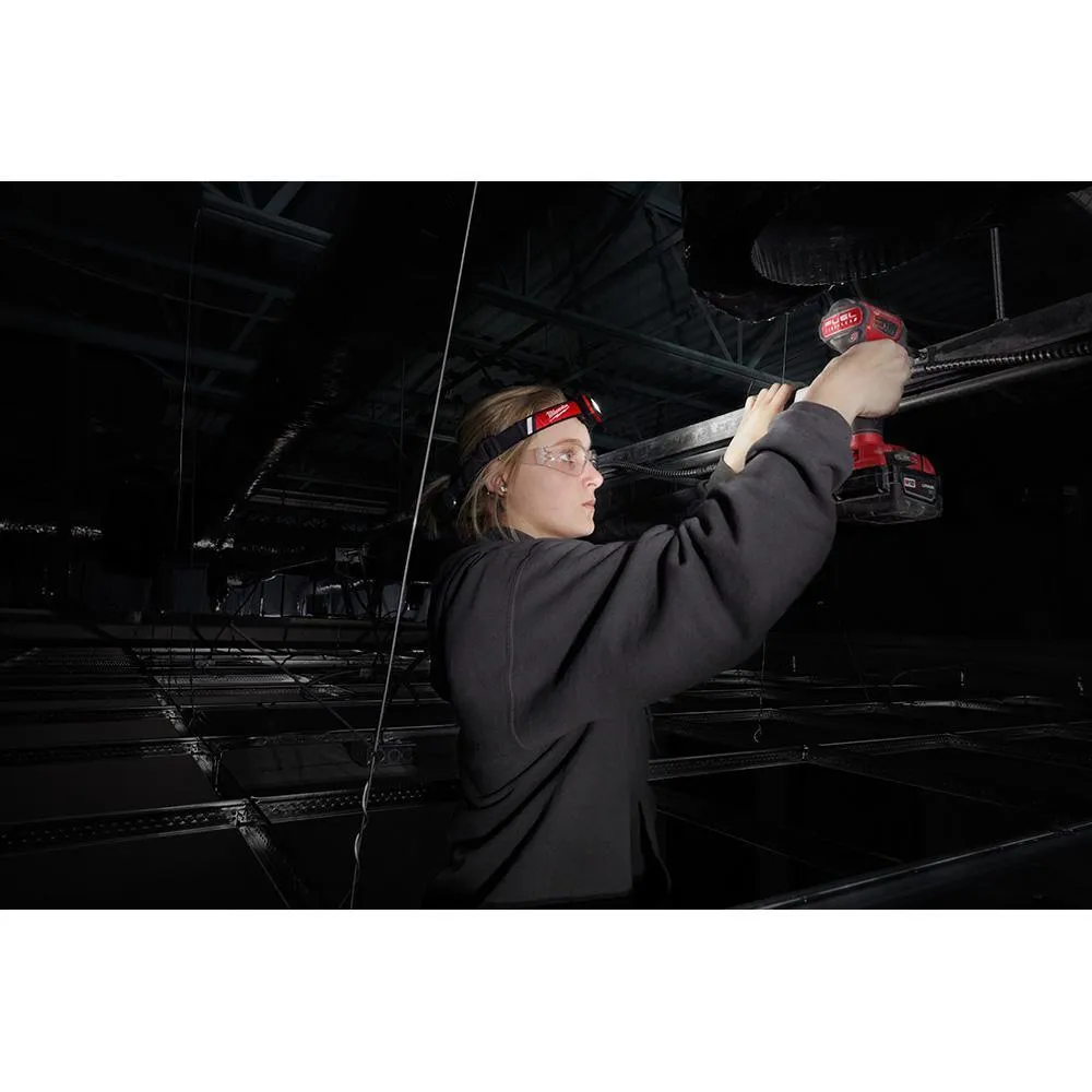 600 Lumens LED USB Rechargeable Low-Profile Hard Hat Headlamp w/BOLT White Type 1 Class C Front Brim Vented Hard Hat