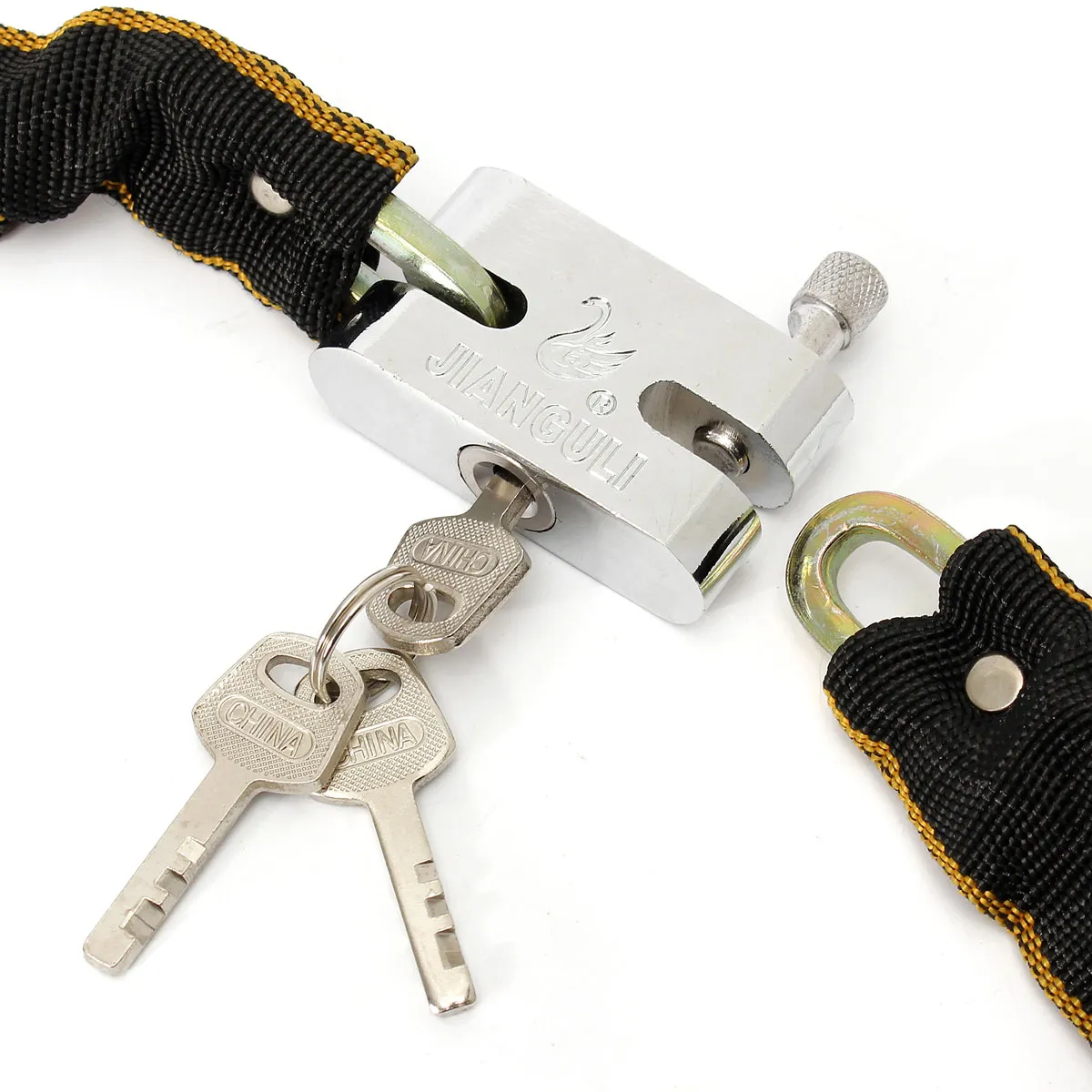 65Cm Chain Coil Pad Lock Security Iron for Heavy Duty for Motorbike Scooter Bike Guard