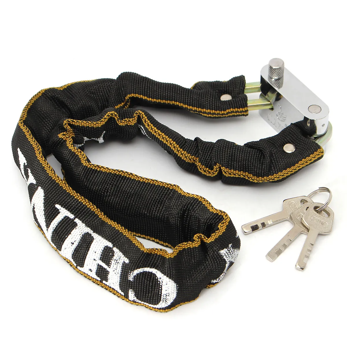 65Cm Chain Coil Pad Lock Security Iron for Heavy Duty for Motorbike Scooter Bike Guard