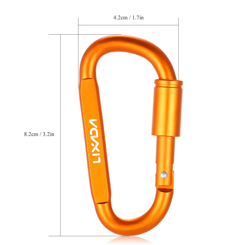 6Pcs Carabiner D-Rings