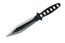 6" Black Ninja Stainless Steel 12 Piece Throwing Knife Set With Pouch