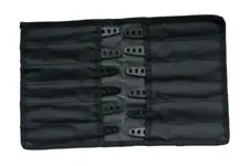 6" Black Ninja Stainless Steel 12 Piece Throwing Knife Set With Pouch