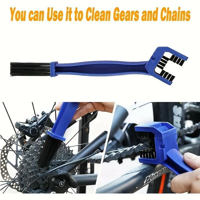 7Pcs Chain Cleaner Portable Cycling Cleaning Kit Bicycle Scrubber Brushes Set Bike Wash Repair Tool for Mountain Road Motorcycle