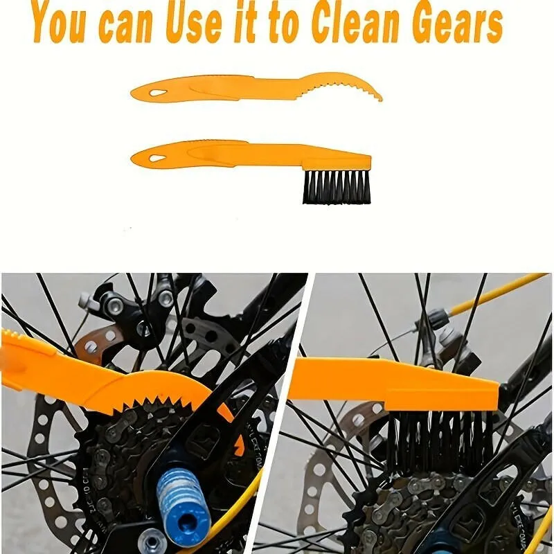 7Pcs Chain Cleaner Portable Cycling Cleaning Kit Bicycle Scrubber Brushes Set Bike Wash Repair Tool for Mountain Road Motorcycle