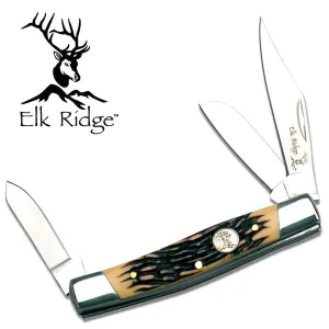 7" Elk Ridge Wood Gentleman Hunting Frontier Knife ER-043I