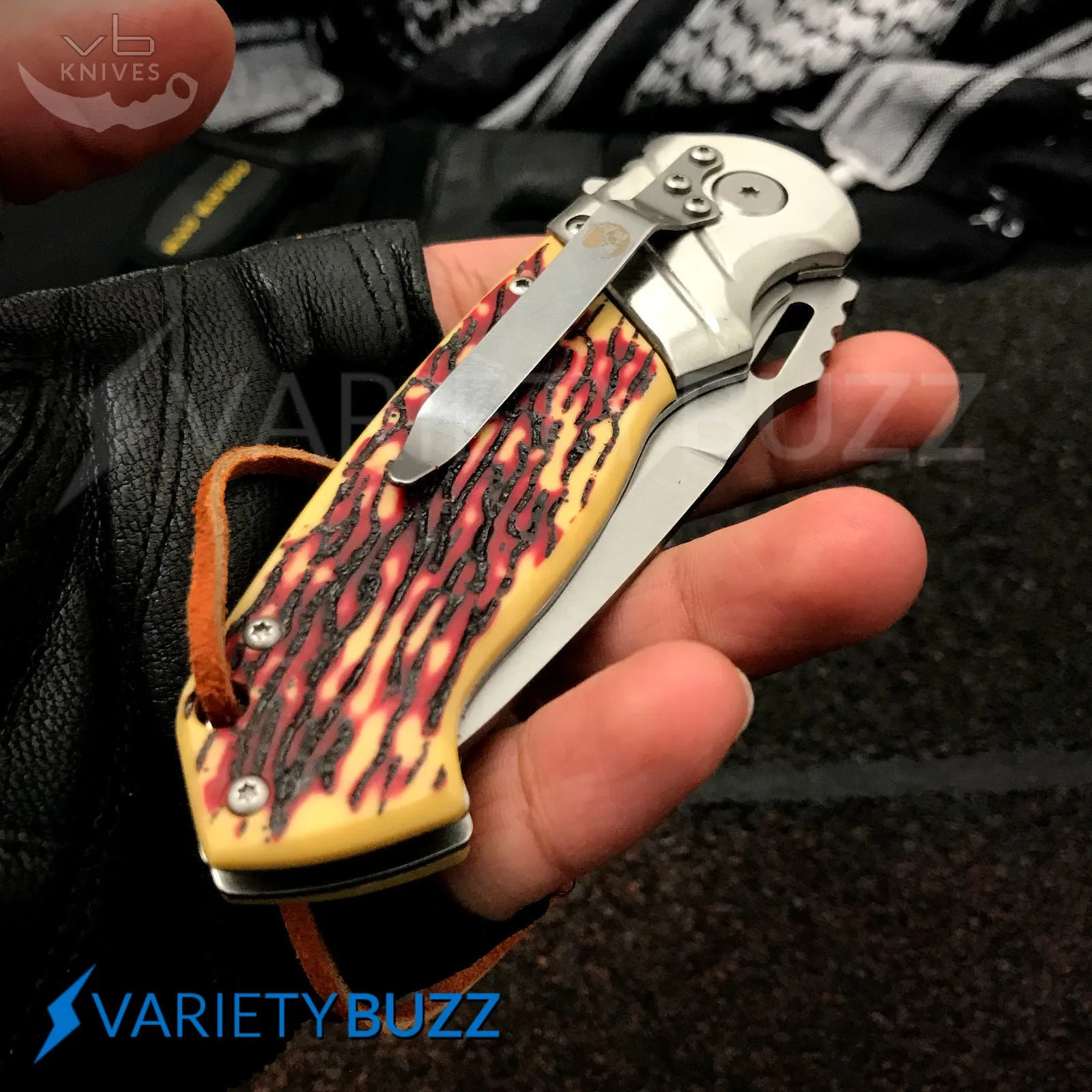 8.25" Elk Ridge Bone Handle Gentleman Assisted Hunting Pocket Knife