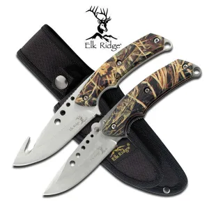 8.5" Elk Ridge Outdoor Folding and Fixed Gentleman Knife Set ER-054CA