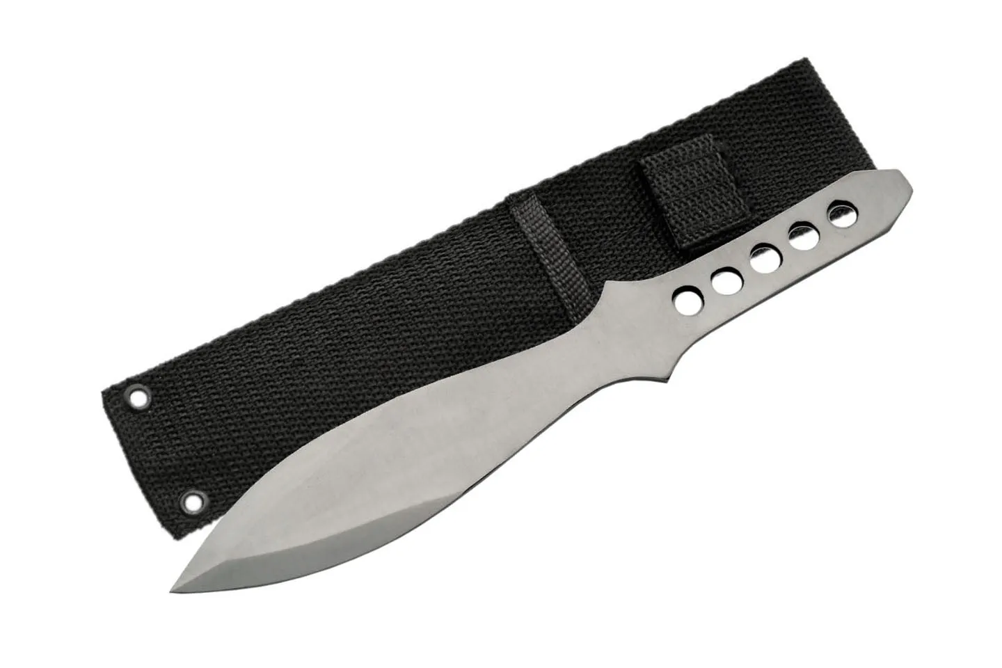 8.5" Silver Stainless Steel Heavy Duty Throwing Knife With Sheath