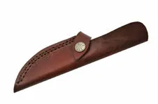8" Tiger Leather Damascus Handmade Skinning Knife