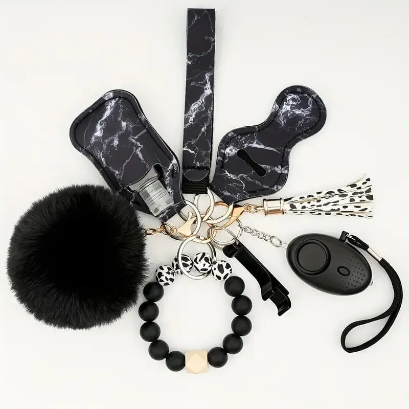 9-Piece: Protection Safety Keychain Set