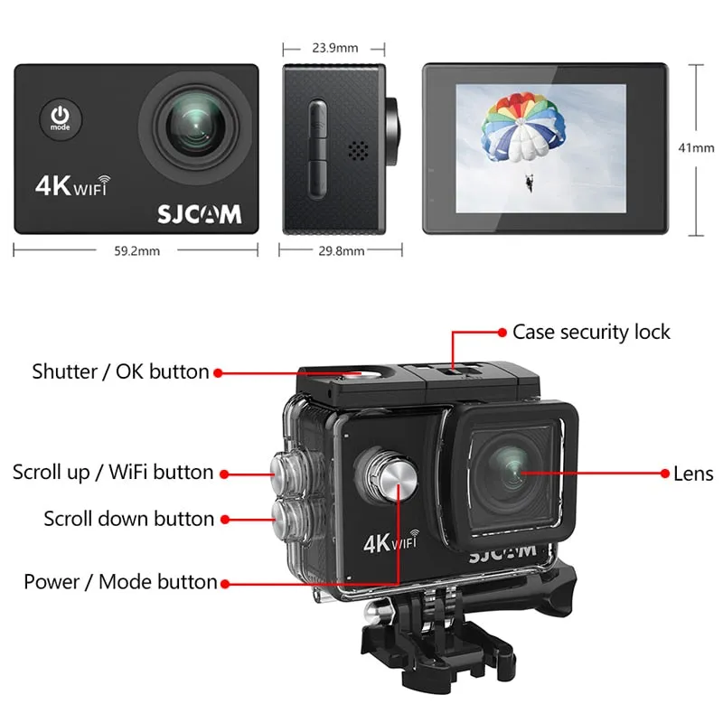 Action Camera Ultra HD 1080P