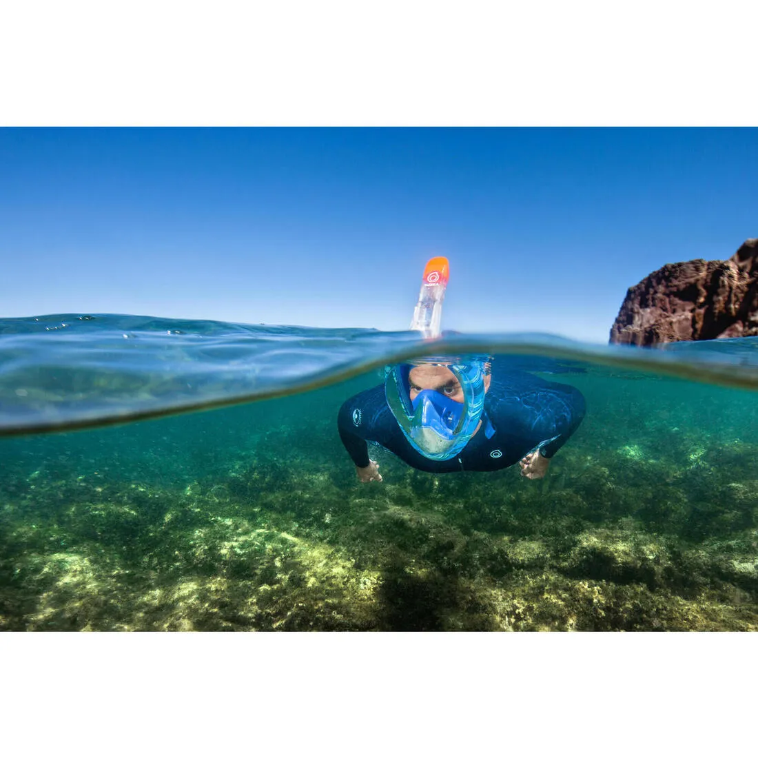 Adult’s Easybreath Surface Mask - 500 Coral with bag