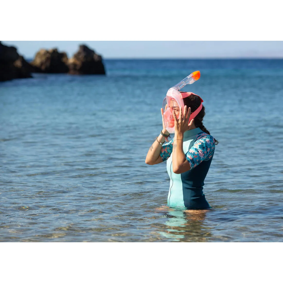 Adult’s Easybreath Surface Mask - 500 Coral with bag