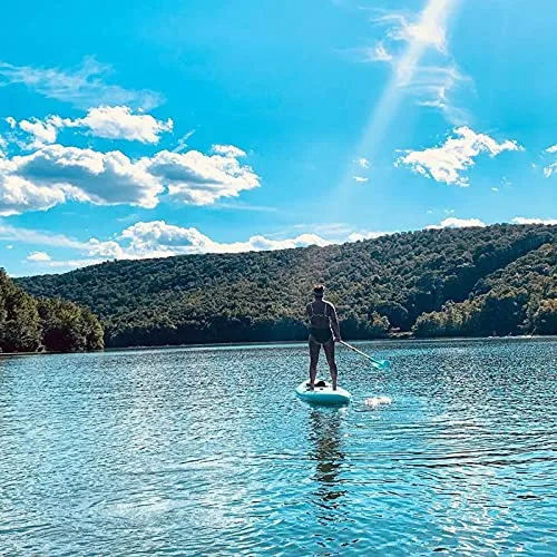 AKSPORT 10'6"×32"×6" Inflatable Stand Up Paddle Board with Premium Non-Slip Deck,Travel Backpack,Adjustable Paddle,Pump,Leash for Youth & Adult Ultra-Light Surfing SUP Boards