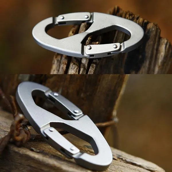 Aluminum Alloy Key Chain Ring Hook Holder Outdoor Calabash Keychain Camping