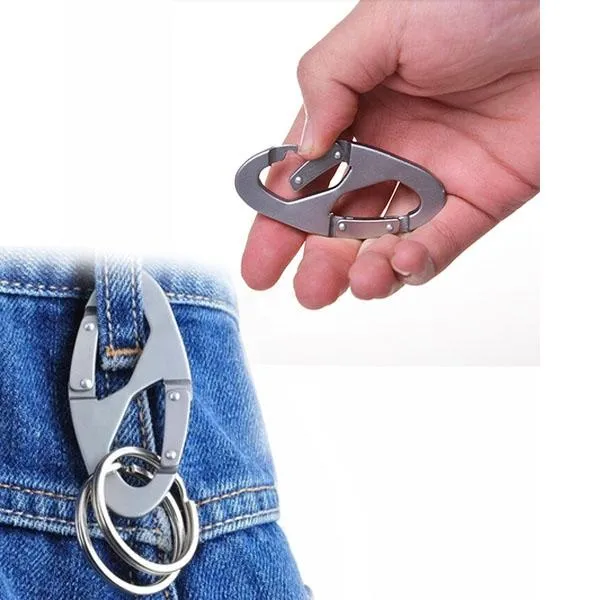 Aluminum Alloy Key Chain Ring Hook Holder Outdoor Calabash Keychain Camping