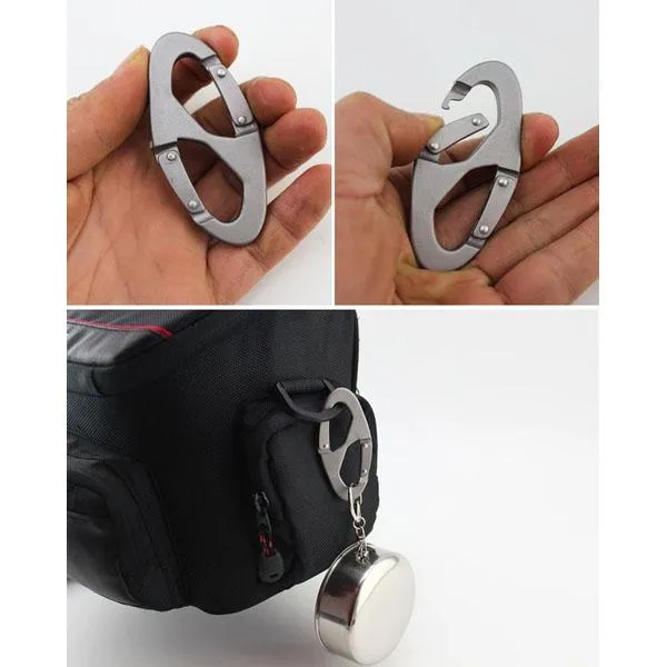Aluminum Alloy Key Chain Ring Hook Holder Outdoor Calabash Keychain Camping