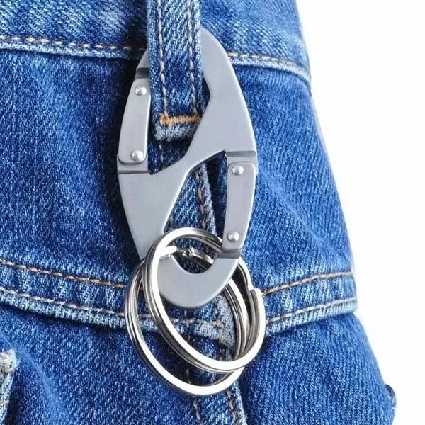 Aluminum Alloy Key Chain Ring Hook Holder Outdoor Calabash Keychain Camping