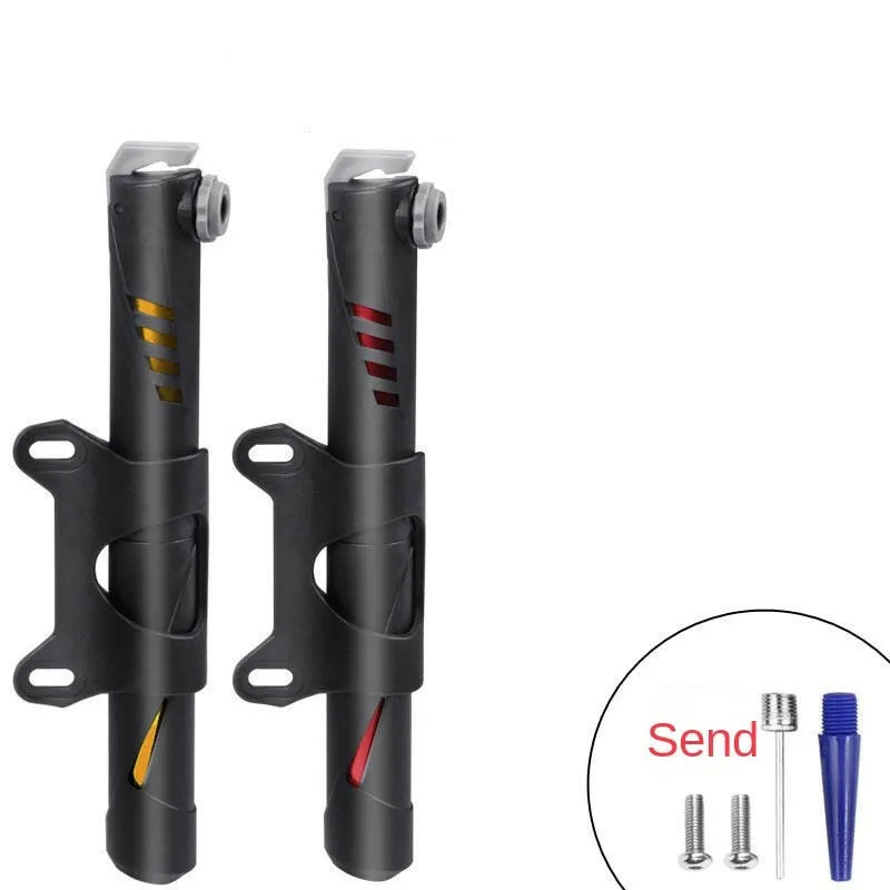 Aluminum Alloy Mini-Portable Household Air Pump Mountain Bike Inflator American French Valve Universal Bicycle Tire Pump