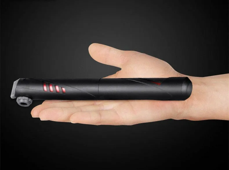 Aluminum Alloy Mini-Portable Household Air Pump Mountain Bike Inflator American French Valve Universal Bicycle Tire Pump