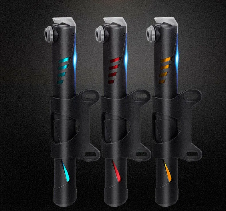 Aluminum Alloy Mini-Portable Household Air Pump Mountain Bike Inflator American French Valve Universal Bicycle Tire Pump