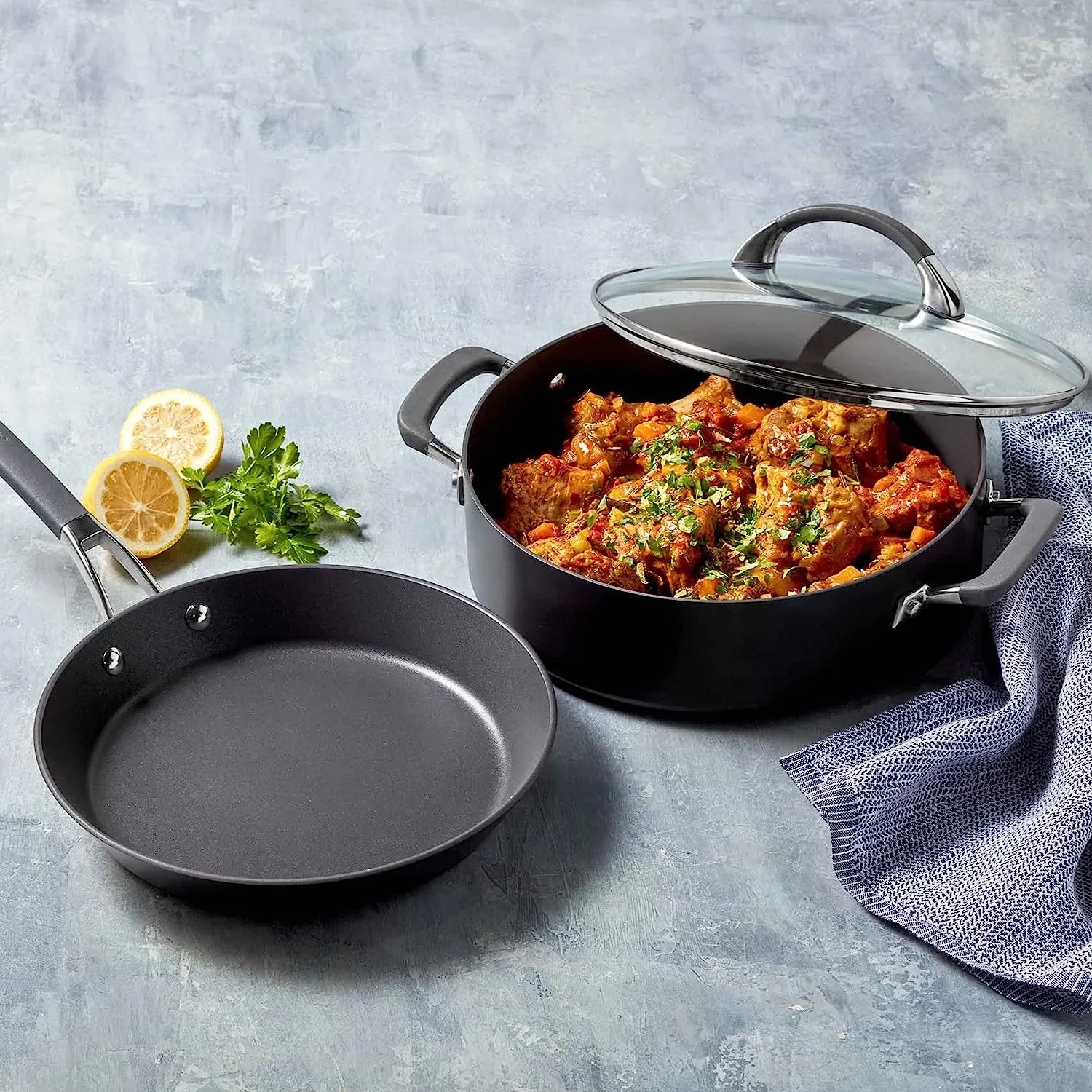 Anolon Endurance  26cm Skillet & 28cm Sauteuse 2pc Set