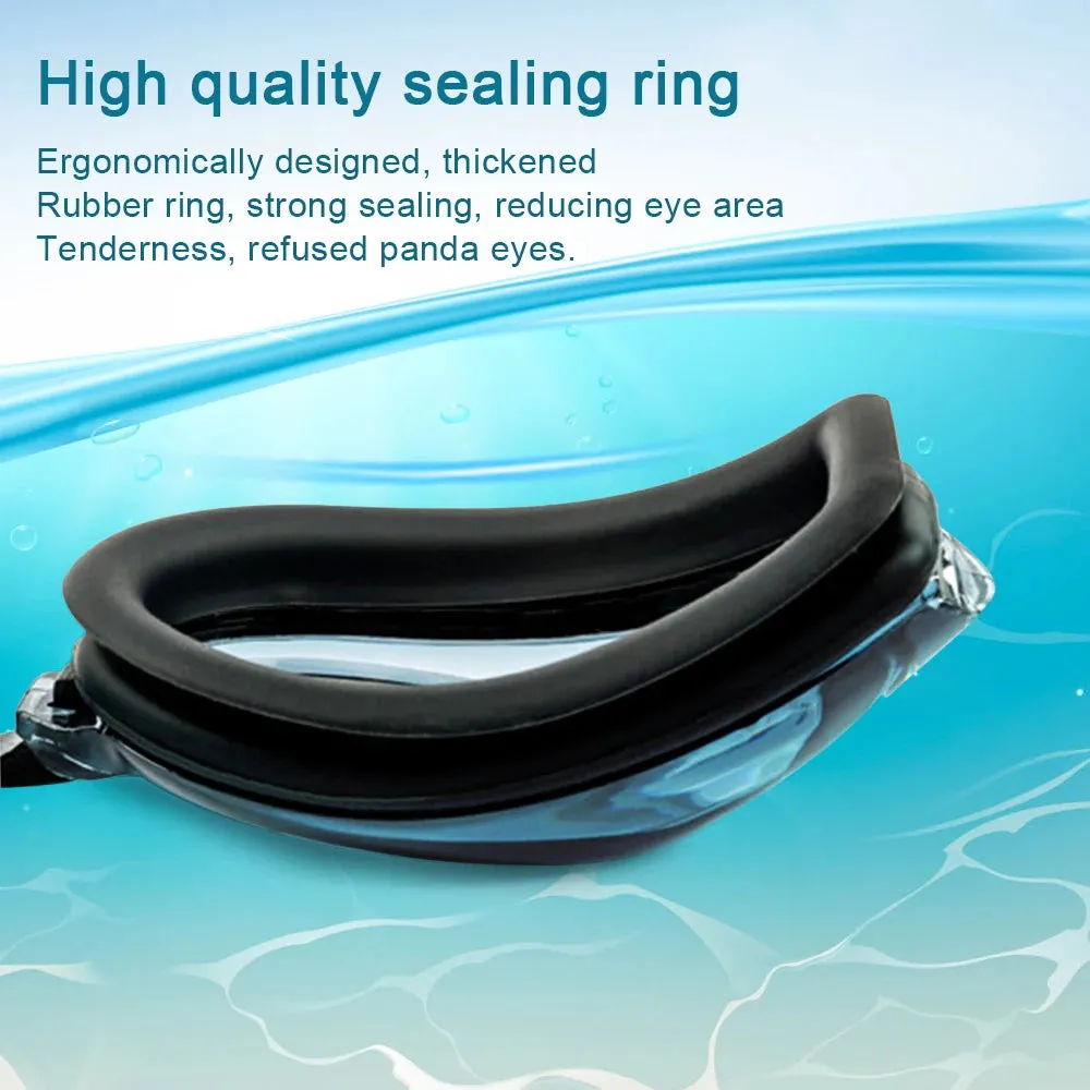Anti-fog UV Swimming Goggles with Silicone Diopters for Men & Women