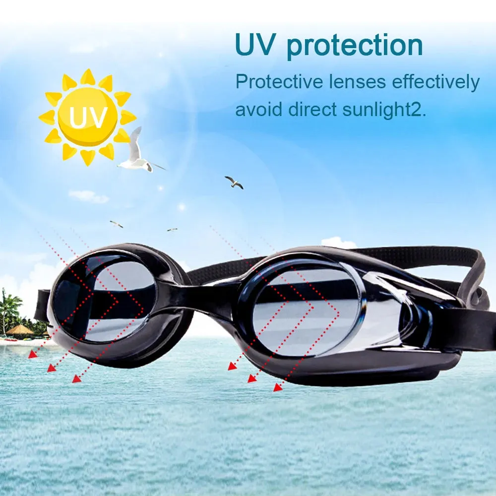 Anti-fog UV Swimming Goggles with Silicone Diopters for Men & Women