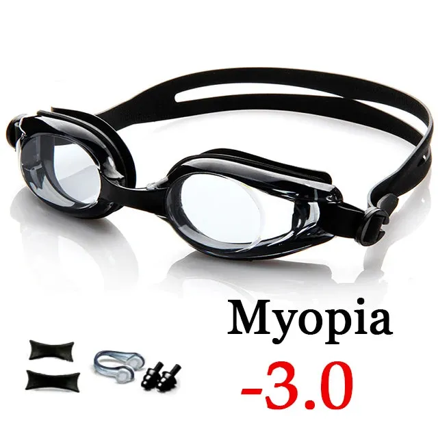 Anti-fog UV Swimming Goggles with Silicone Diopters for Men & Women