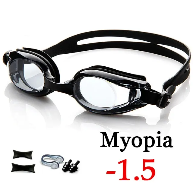 Anti-fog UV Swimming Goggles with Silicone Diopters for Men & Women