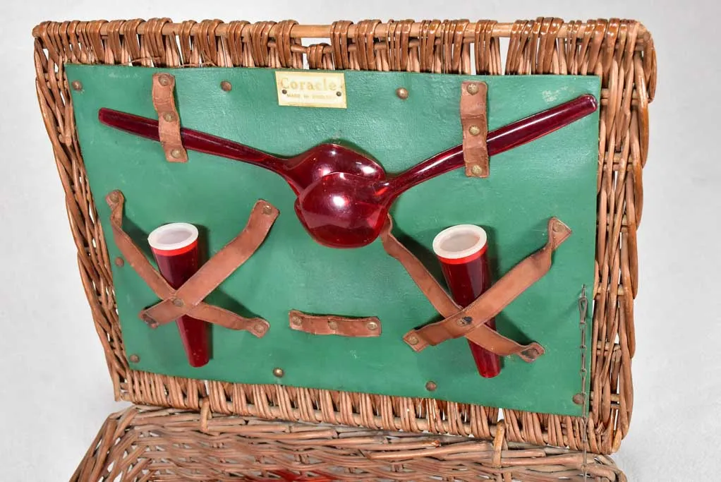 Antique English picnic basket