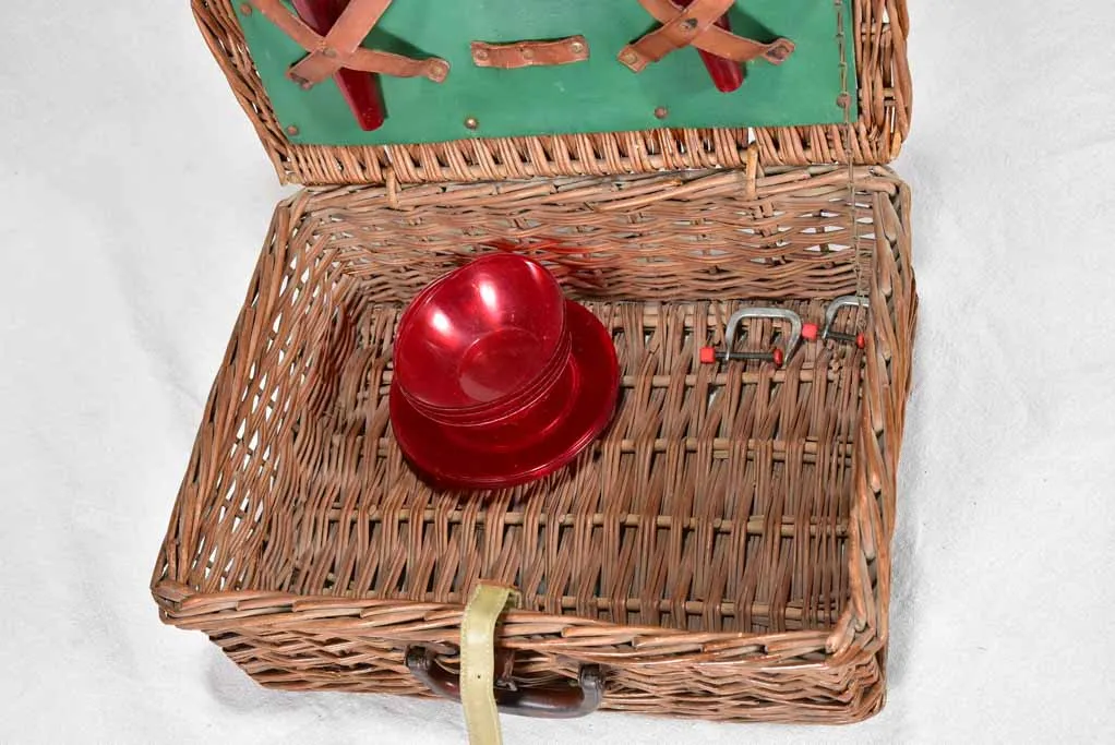 Antique English picnic basket