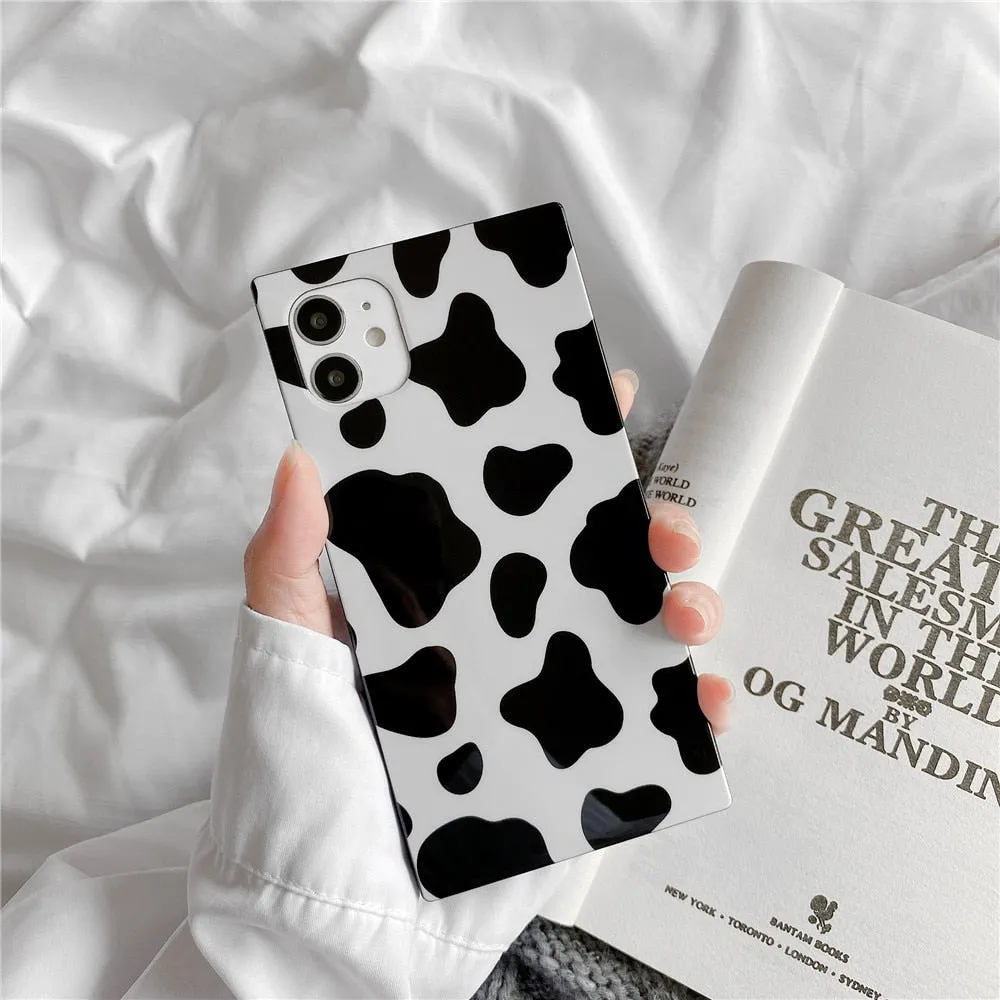 Anymob iPhone Case Leopard Fashion Animal Pattern Suqare Pattern Cover