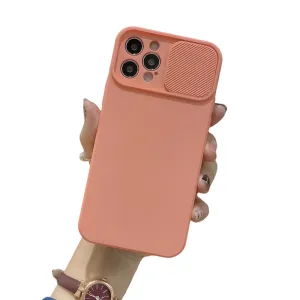 Anymob iPhone Case Pink Camera Lens Protection Color Candy Soft Back Cover