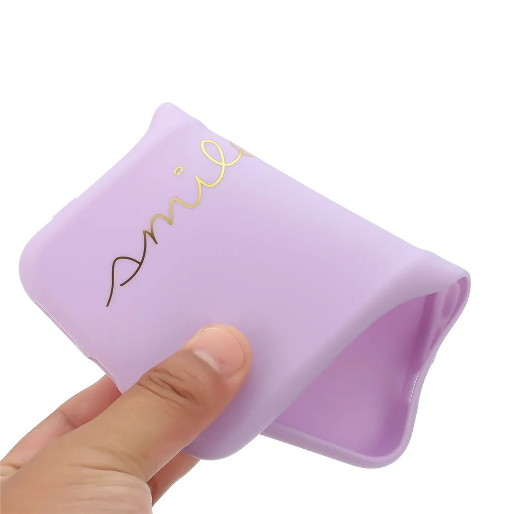 Anymob iPhone Case Purple Plating Love Heart Crossbody Lanyard Cord Soft Cover